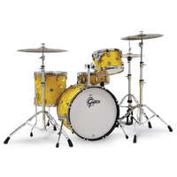 Gretsch Catalina Club Jazz 4 Piece Drum Kit Shell Pack Yellow Satin Flame CT1-J484-YSF