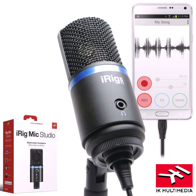 IK Multimedia iRIG MIC Studio Recording Microphone for IOS Andriod PC