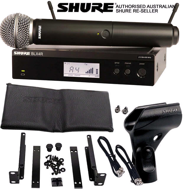 Shure　System　SM58　Mount　BLX　BLX24RS58-K14　Wireless　Handheld　Microphone　Rack　614-638MHz