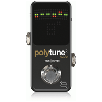 Tc Electronic Polytune 3 Noir Tiny Polyphonic Tuner with Multiple Tuning Modes 