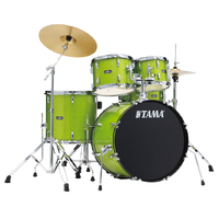 Tama ST52H5C LGS Stagestar 5 Piece Drum Kit w/Cymbals + Stool Lime Green Sparkle