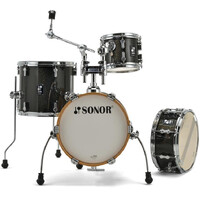 Sonor AQX Jazz Drum Kit Shell Set 18&quot;, 12&quot;, 14&quot;, 13&quot; Snare Black Midnight Sparkle AQX-JAZZ-BMS