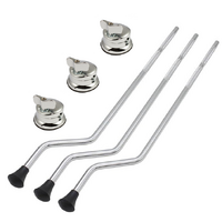 3 x DP Drums Floor Tom Legs and Brackets/Blocks Set 10.5mm Diameter (Set of 3 Legs and Blocks)