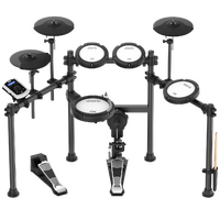 Aroma TDX-22II 8 Piece Electronic Electric Drum Kit Set with Mesh Heads Mesh Pads Inc/Bluetooth + Smart App