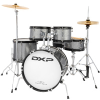 DXP 5 Piece Junior Size Drum Kit 16 8 10 12 10Sn Inch Silver Sparkle TXJ7SGS