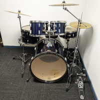 Tama Swingstar 5 Piece Drum Kit Including Stands, 14,16,18 Cymbals, Stool - Blue - Used - Includes Warranty